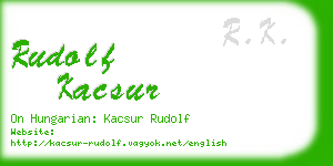 rudolf kacsur business card